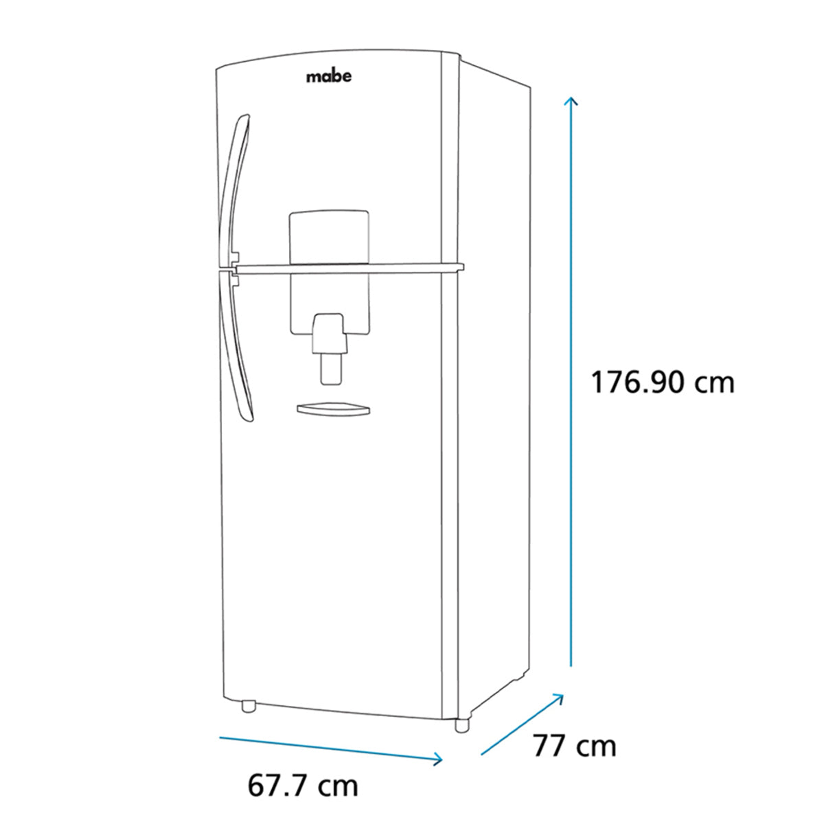 REFRIGERADOR AUTOMATICO MABE 14 PIES DARK SILVER