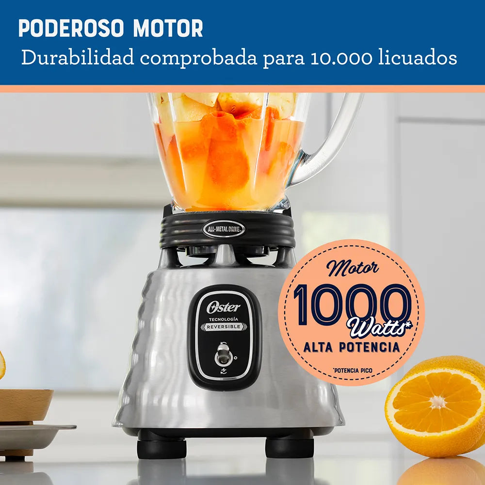 Licuadora Oster motor reversible metálico de 1 velocidad