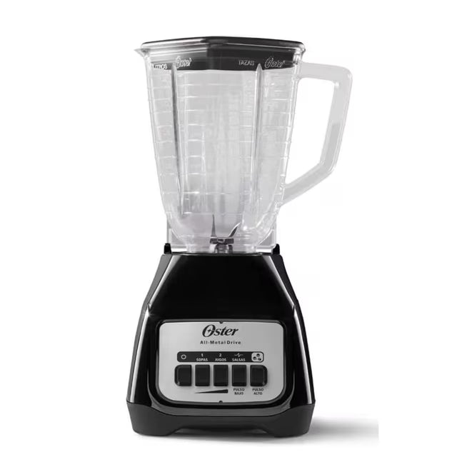 LICUADORA OSTER KALIMAN NEGRA VASO PLASTICO 2 VELOCIDADES FUNCION ALTA Y BAJA 550 W