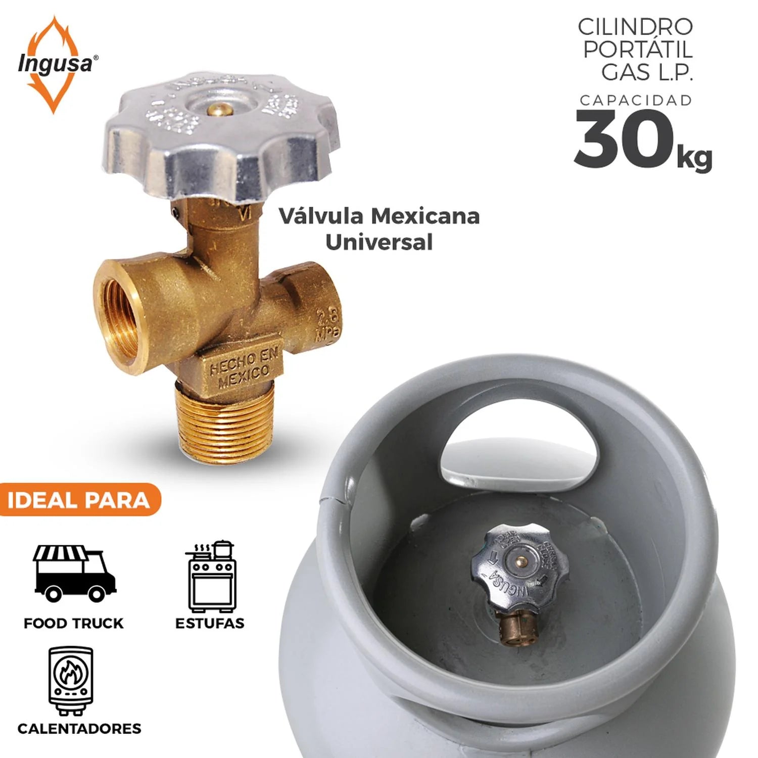 CILINDRO DE GAS DE 30KG.