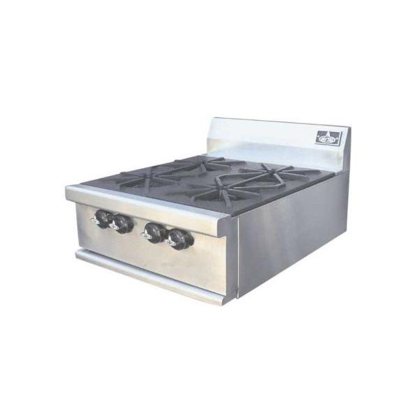 PARRILLA RYSE MODULAR, 4 QUEMADORES, 2 PARRILLAS SUPERIORES DE HIERRO FUNDIDO