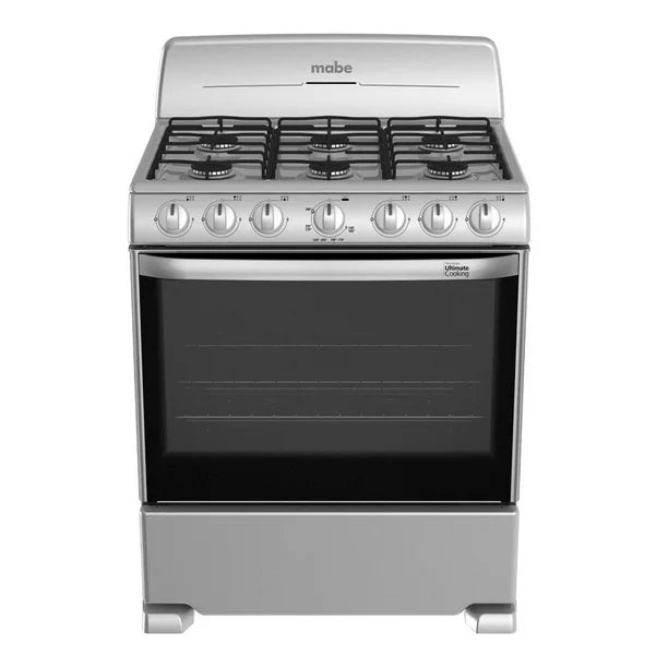 ESTUFA DE PISO MABE,CUBIERTA ACERO INOXIDABLE 3 PARRILLAS FUNDICION