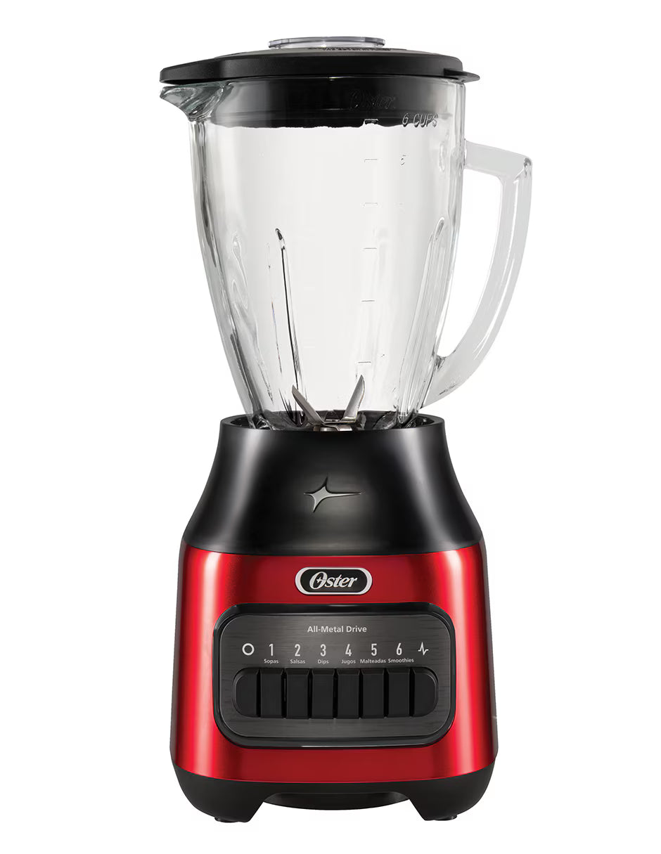 LICUADORA OSTER 6 VELOCIDADES VASO CRISTAL TEMPLADO