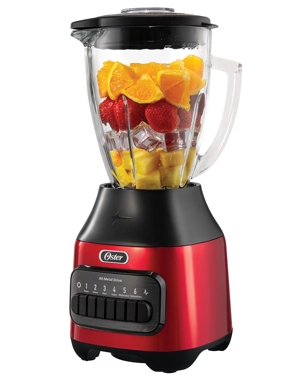 LICUADORA OSTER 6 VELOCIDADES VASO CRISTAL TEMPLADO