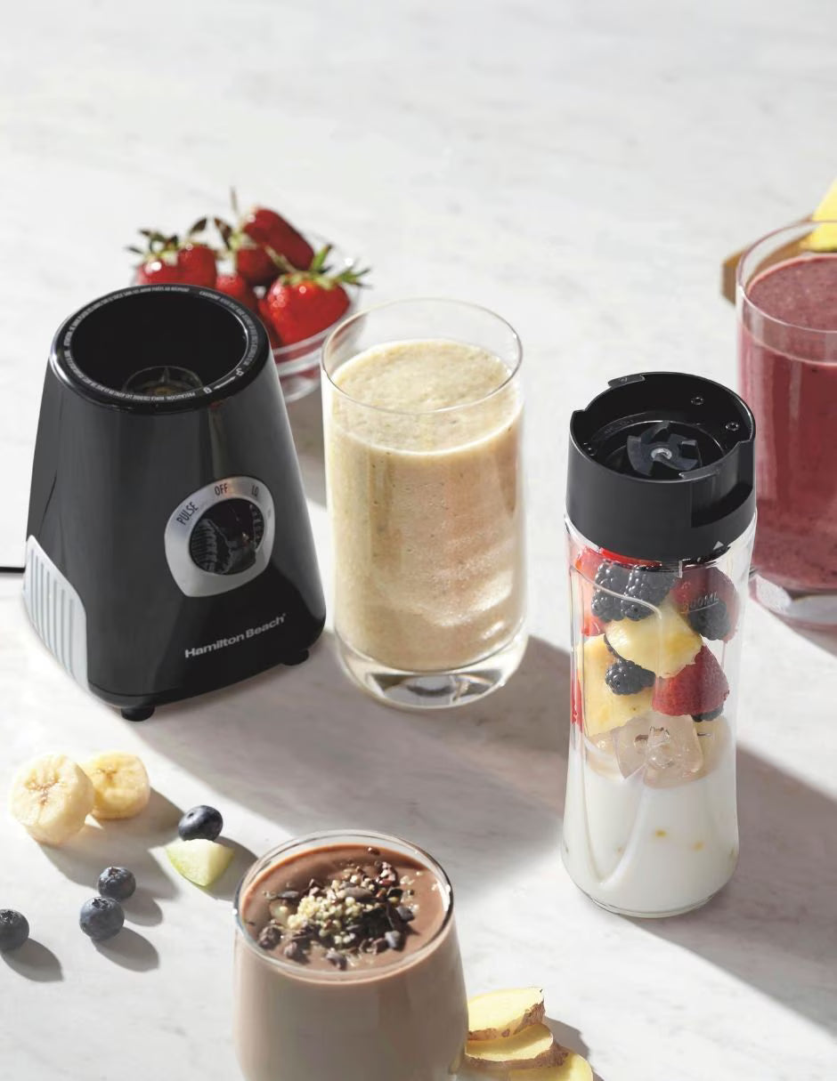 LICUADORA PERSONAL HAMILTON BEACH 2 VELOCIDADES Y PULSO MOTOR 600W