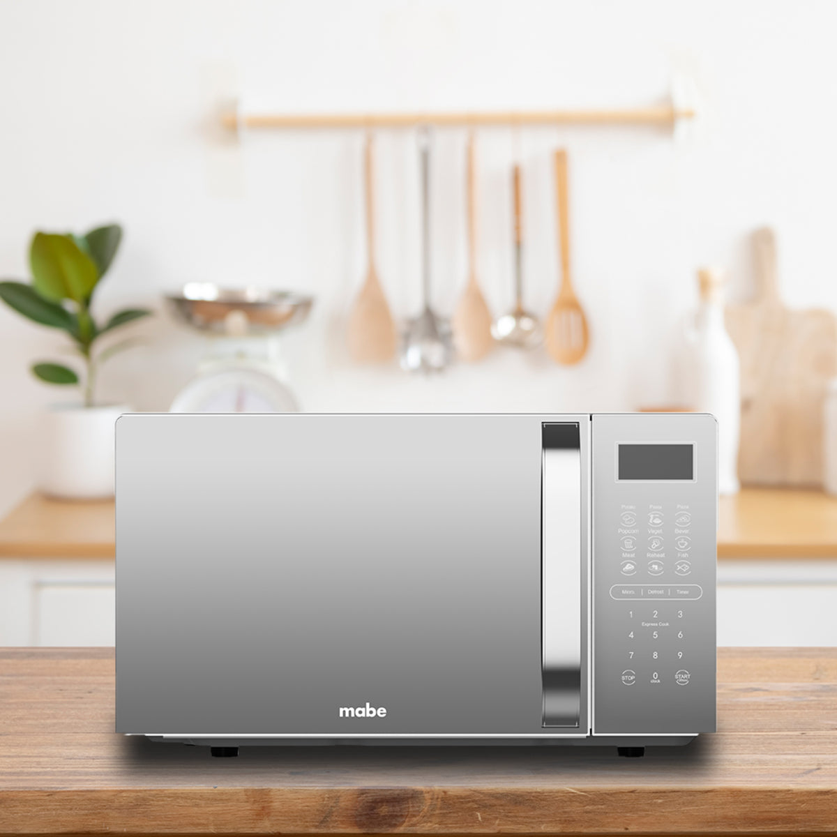 HORNO DE MICROONDAS MABE 1.1 PIES CUBICOS 10 NIVELES DE POTENCIA DISPLAY LED TOUCH GRIS