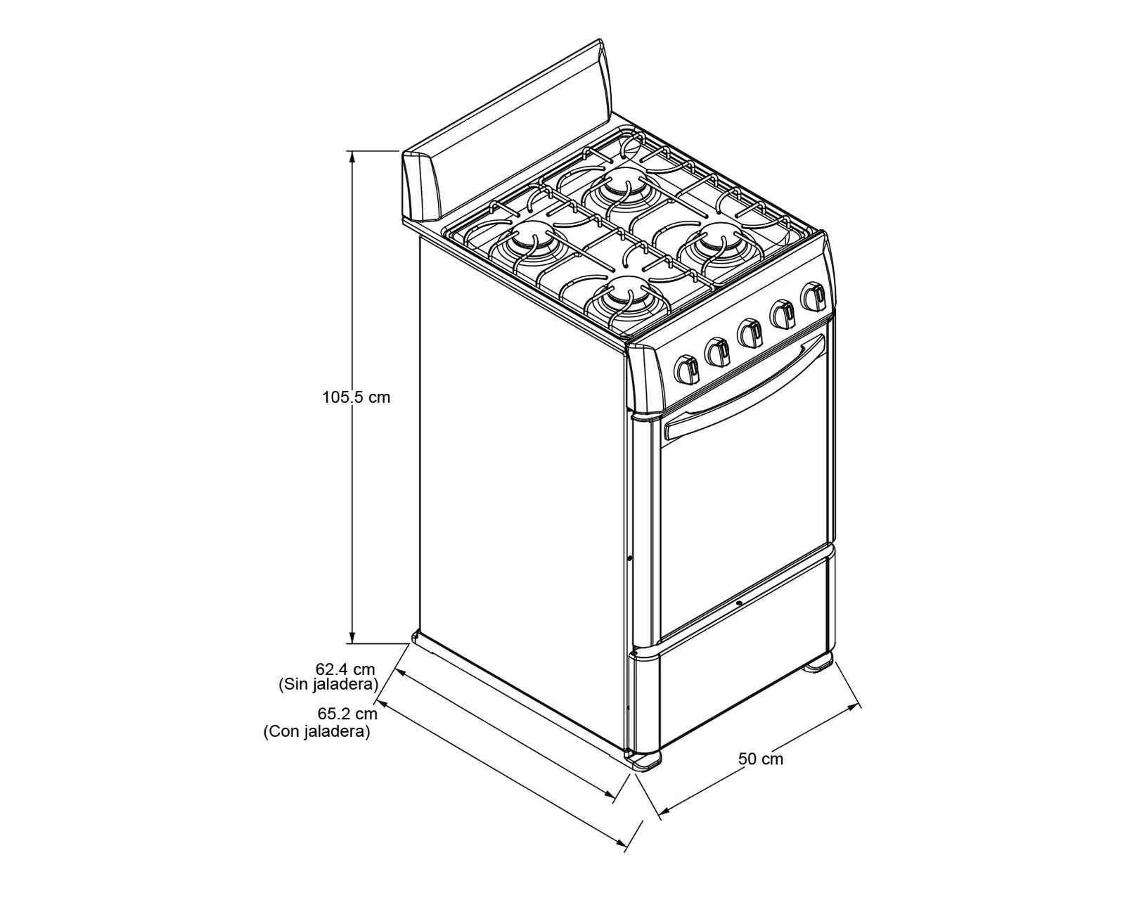 ESTUFA ACROS 20 PUL COLOR NEGRO