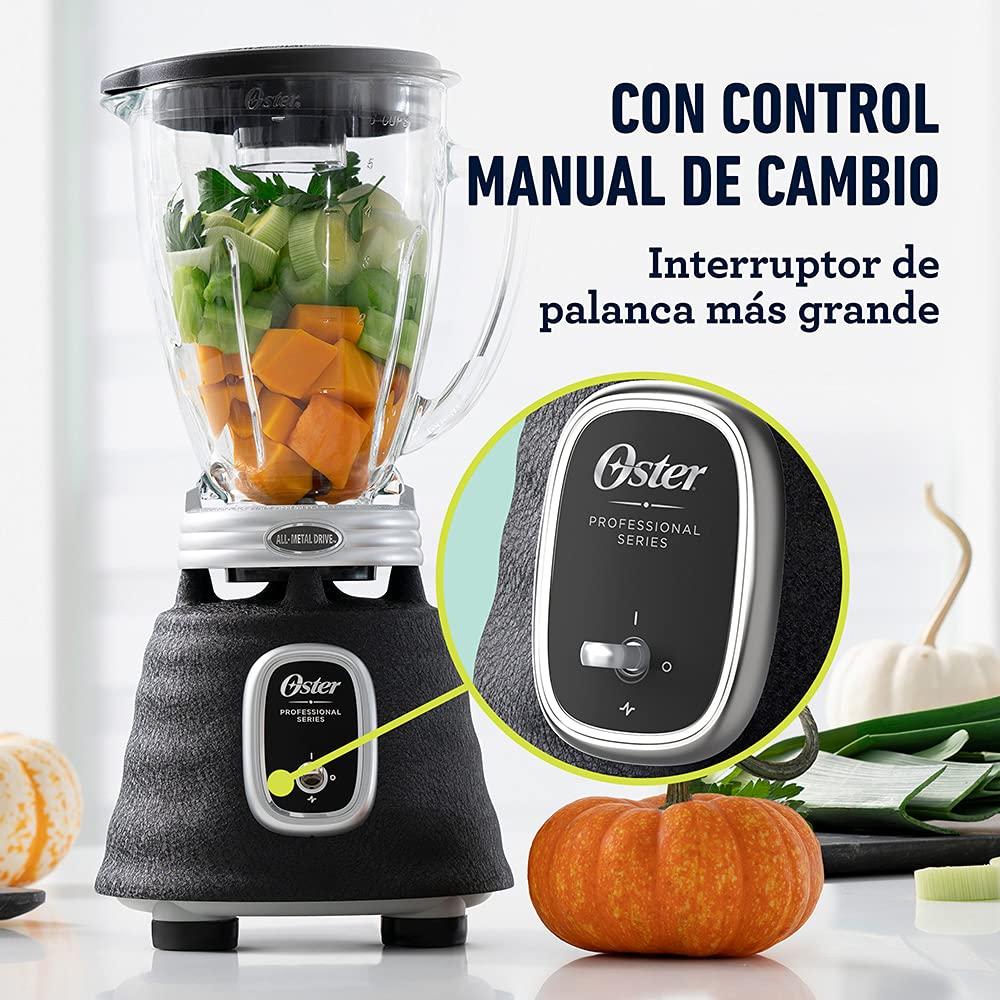 LICUADORA OSTER METALICA PULSO VASO DE VIDRIO MOTOR 700 WATTS