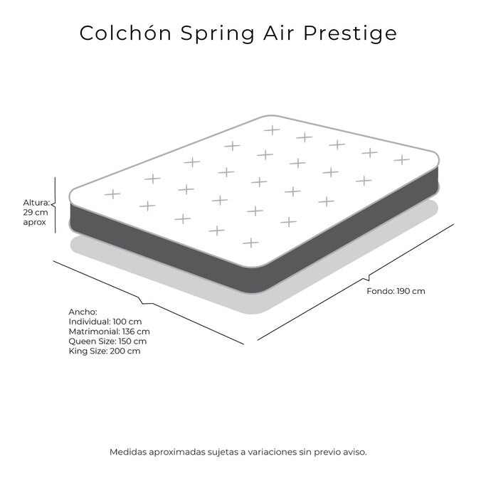 COLCHON QUEEN SIZE SPRING AIR MODELO PRESTIGE