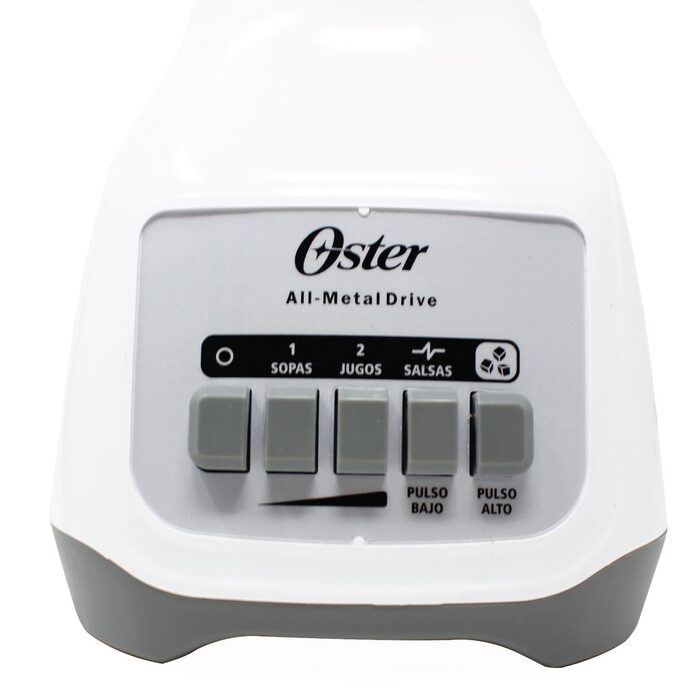 LICUADORA OSTER KALIMAN BLANCA VASO PLASTICO VELOCIDADES MAS PULSO 550 W