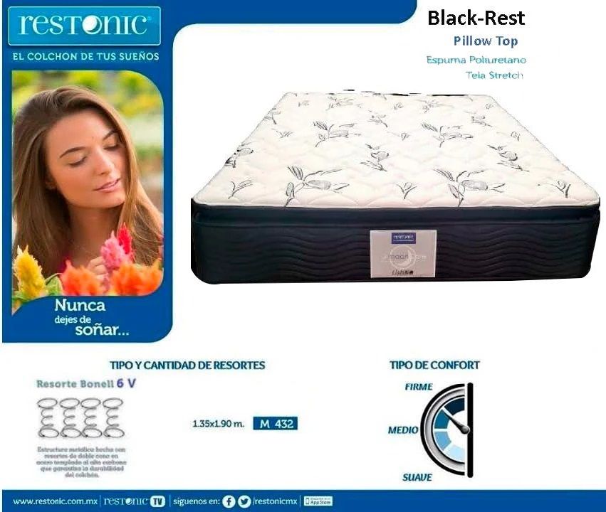 Colchon Restonic Matrimonial Blackrest