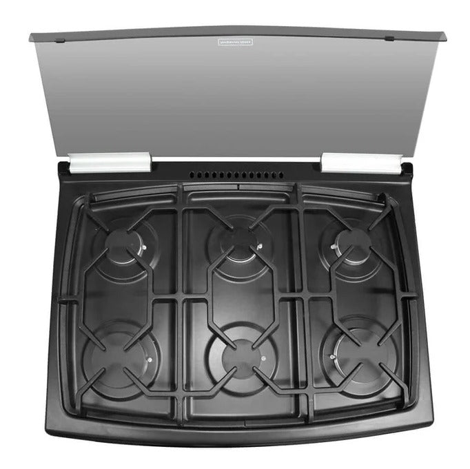 ESTUFA KOBLENZ 6 QUEMADORES CAPELO CRISTAL TEMPLADO