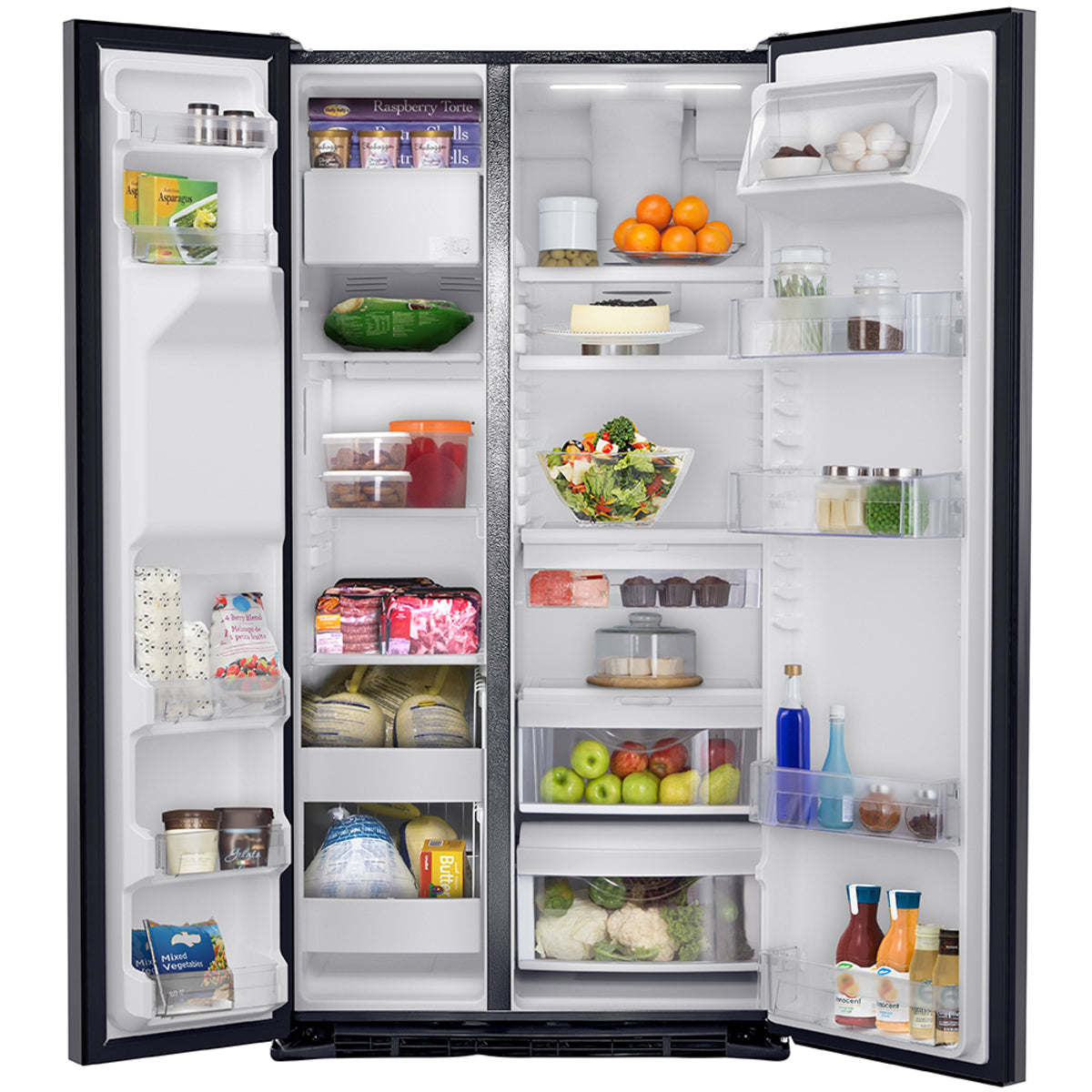 Refrigerador dúplex GE, 755 litros, despachador de agua, fábrica de hielos