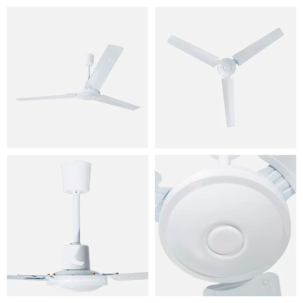 VENTILADOR DE TECHO INDUSTRIAL 56 PULGADAS, CONTROL DE PARED, BLANCO.