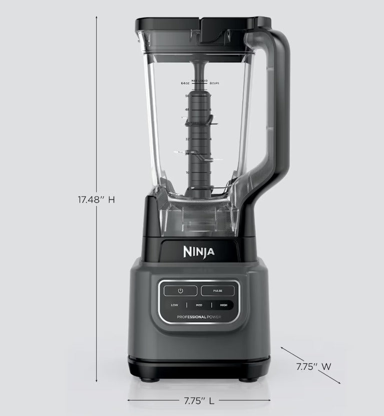 LICUADORA NINJA 1000 WATTS DE POTENCIA 3 VELOCIDADES MAS PULSO TECNOLOGIA TOTAL CRUSHING PARA TRITURAR