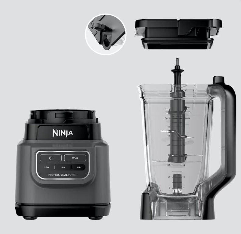 LICUADORA NINJA 1000 WATTS DE POTENCIA 3 VELOCIDADES MAS PULSO TECNOLOGIA TOTAL CRUSHING PARA TRITURAR
