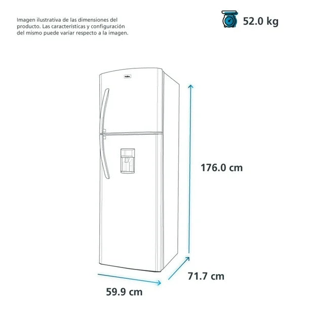 REFRIGERADOR AUTOMATICO MABE 11 PIES, PARRILLAS CRISTAL TEMPLADO