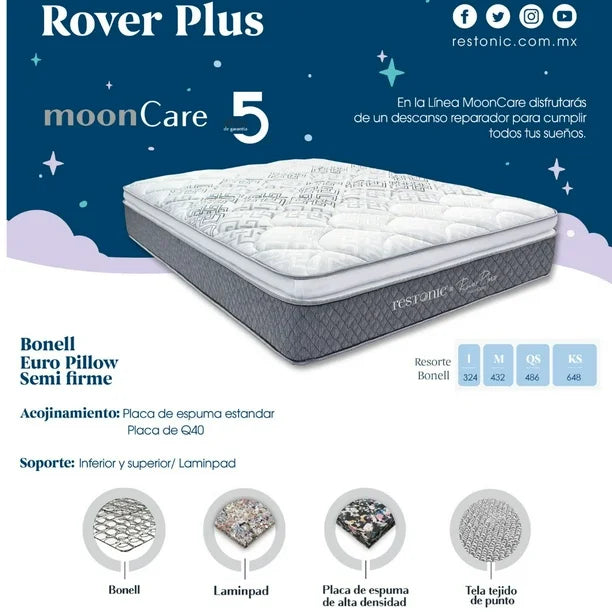 COLCHON RESTONIC INDIVIDUAL MODELO ROVER